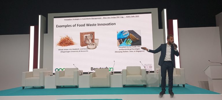 Dr. Marc Bou Zeidan Discussing Innovation Strategies in Food Waste at the Abu Dhabi International Food Exhibition ADIFE 2022